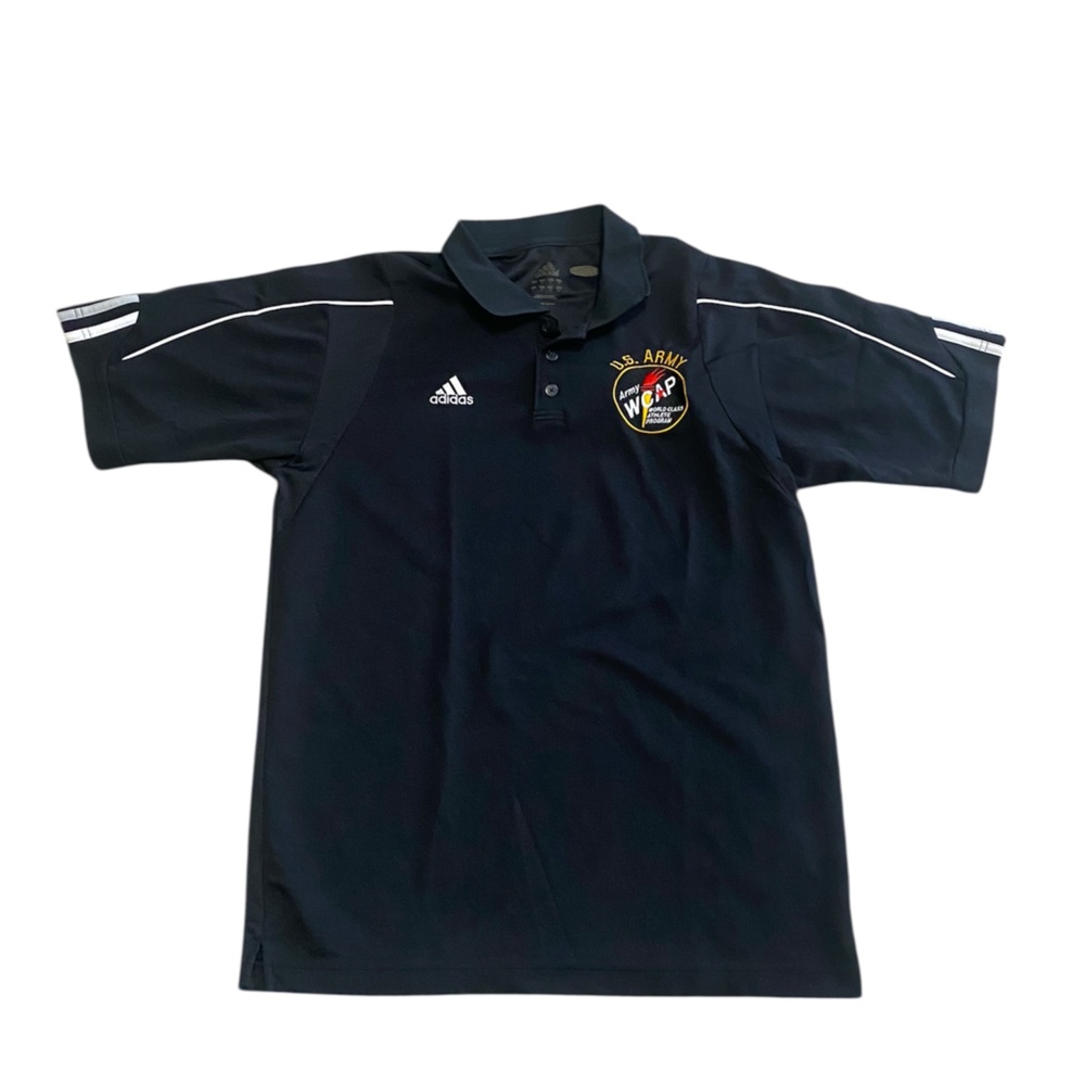 Adidas Men’s Polo Performance Climacool U.S. Army with WCAP Small Black White